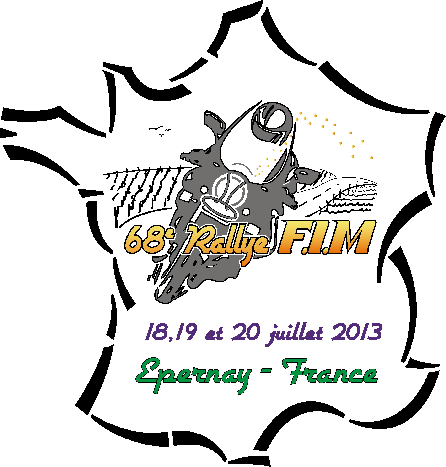 Официјалното лого на годинешното ФИМ Рели logo4-fim2013-france