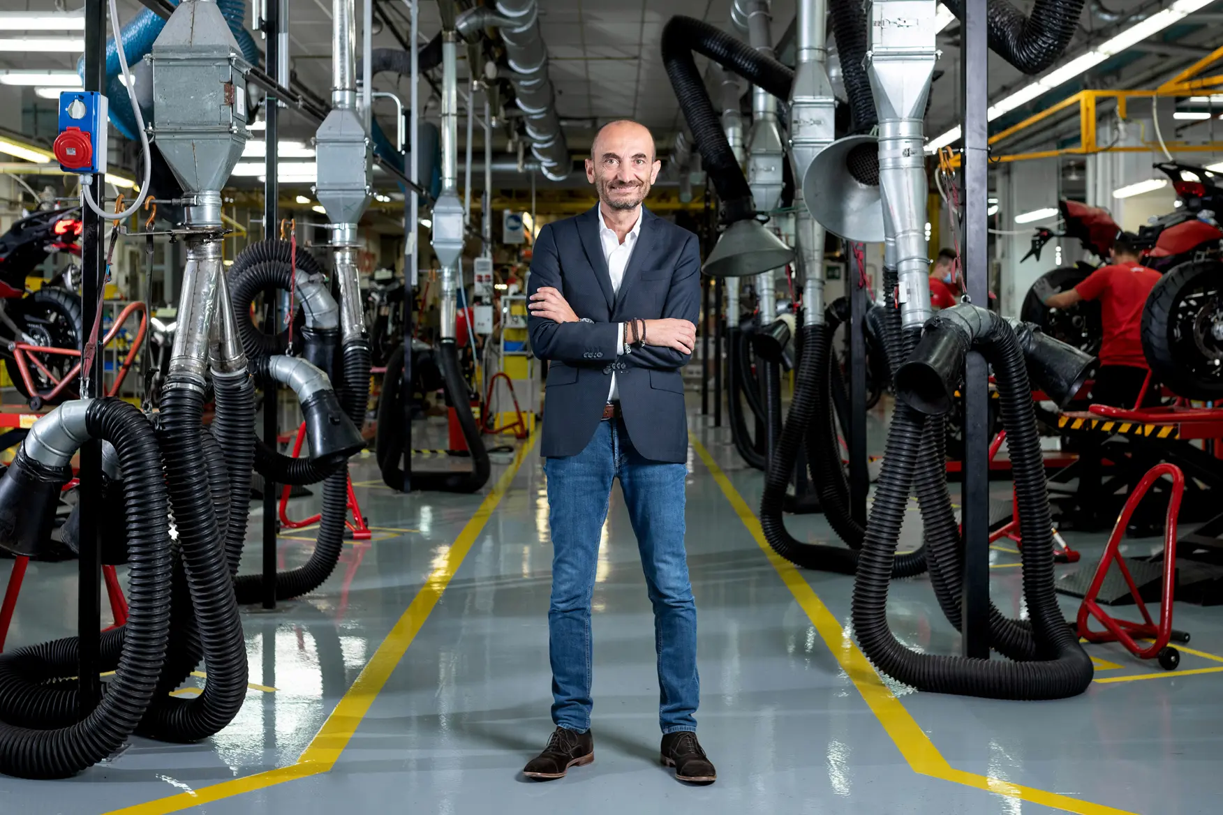 Клаудио Доменикали во фабриката на Ducati