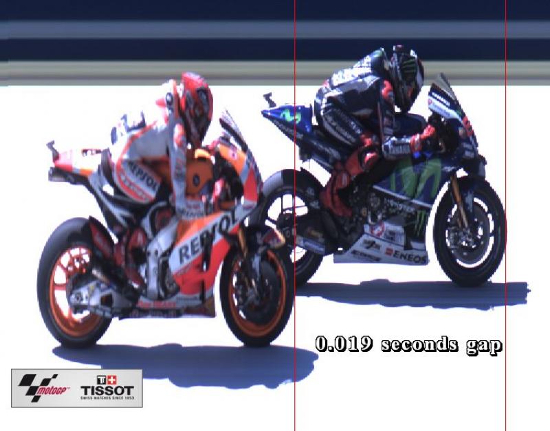 Лоренцо дојде до победата со предност од 0.019 пред Маркез pos 1st 2nd riders 99 93.middle