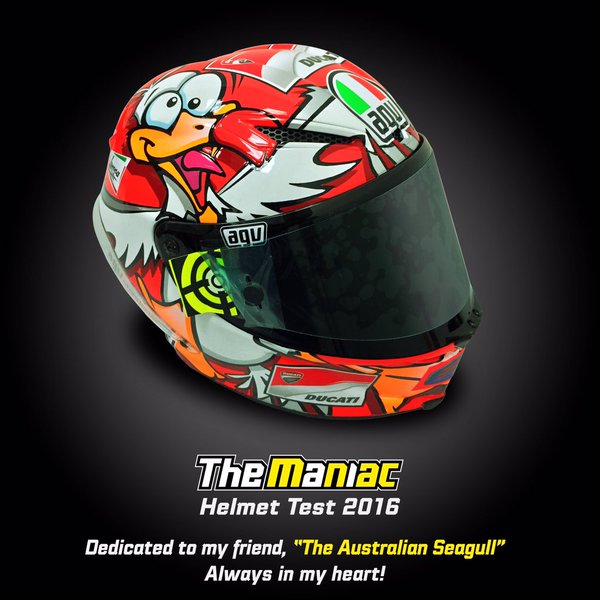 Кацигата на Јанон rossi and iannone show off new helmets stoner rides at sepang 14